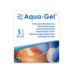 Aqua-Gel® hydrogel, 6,5 cm průměr, 5 ks, krytí pro vlhké hojení ran a chronických ran
