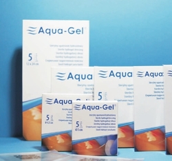 Aqua-Gel® hydrogel, 12 X 12 cm, 5 ks, krytí pro vlhké hojení ran a chronických ran