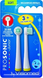 Visiomed Prosonic junior - Dětský sonický zubní kartáček (Od 3 let) + 2 náhradní koncovky