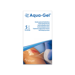 Aqua-Gel® hydrogel, 12 X 24 cm, 5 ks, krytí pro vlhké hojení ran a chronických ran