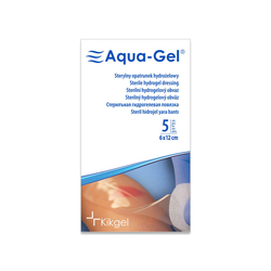 Aqua-Gel® hydrogel, 6 x 12 cm, 5 ks, krytí pro vlhké hojení ran a chronických ran