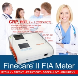 Multifunkční analyzátor pro ambulantní lékaře Finecare II FIA Meter (Analyzátor CRP, PCT, NT-proBNP, cTnl, Myo, CK-MB, H-FABP, BNP, HbA1c, MAU, CYS-C, T4, TSH, NGAL, AFP, PSA, CEA, D-dimer, HCG)