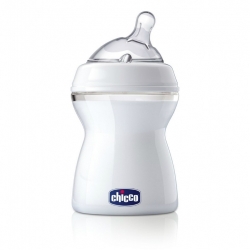 Kojenecká láhev CHICCO NATURAL FEELING silikonový dudlík 330ml od 6m+  rychlý průtok