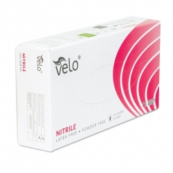 Vyšetřovací rukavice nitrilové S - bezpudrové velikost S zn. Velo (100 ks rukavic)  