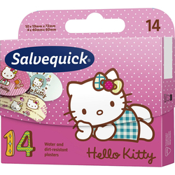 SALVEQUICK HELLO KITTY VODĚODOLNÁ NÁPLAST 14 KS