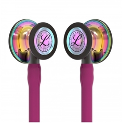 Fonendoskop Littmann IV cardiology - 3M™ - malinová hlavice High Polish RainbowFinish, smoke,lyra smoke - kouřová edice