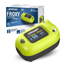 Pulzní oxymetr NOVAMA FROXY na prst pro děti > 10 kg se zvířecím motivem