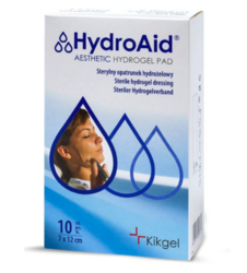 HydroAid® hydrogel, 7 X 12 cm, 10 ks, sterilní hydrogelové krytí pro estetickou medicínu a plastickou chirurgii