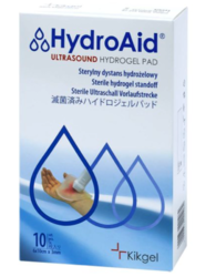 HydroAid USG® hydrogel, 6x10 cm/3mm,  10 ks, Sterilní hydrogelová distanční podložka sonografii
