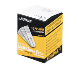NOVAMA MULTICHECK PRO+ Cholesterolové proužky 10 kusů, přesné domácí měření