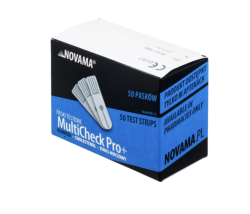 NOVAMA MULTICHECK PRO+ Testovací proužky na glukózu, 50 ks.