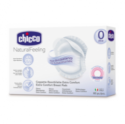 Chicco Natural feeling antibakteriální tampony do podprsenky 60ks