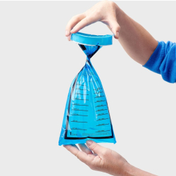 Sáček na zvratky se škálováním, 2000ml, modrá, nester., 25 ks 