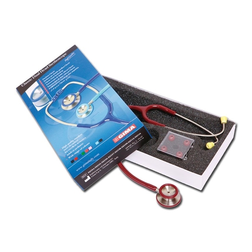 Fonendoskop Gima Classic Dual Head Stethoscope, barva burgundská