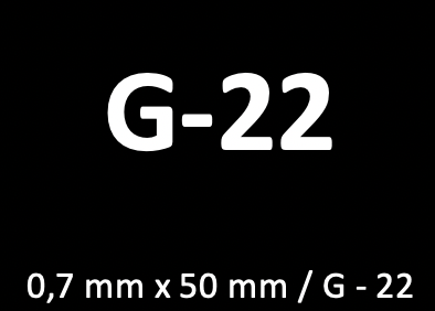 Injekční jehla dispoFINE, 100 ks, Varianta dispoFINE - injekční jehla, sterilní, černá, 0,7 mm x 50 mm / G - 22