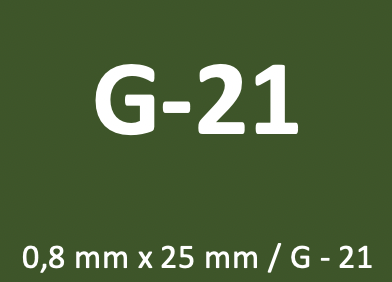 Injekční jehla dispoFINE, 100 ks, Varianta dispoFINE - injekční jehla, sterilní, tmavě zelená, 0,8 mm x 25 mm / G - 21