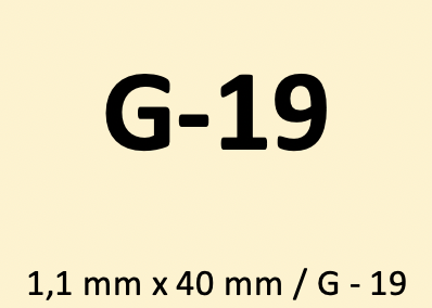 Injekční jehla dispoFINE, 100 ks, Varianta dispoFINE - injekční jehla, sterilní, krémová, 1,1 mm x 40 mm / G - 19