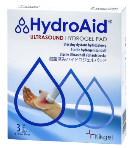 HydroAid USG® hydrogel, průměr 12 cm/10mm, 5 ks, Sterilní hydrogelová distanční podložka sonografii