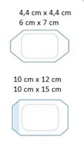 elastoDERM F - fóliové krytí s "rámečkovým" typem aplikace,  (bal.á100ks), sterilní
