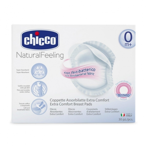 Chicco Natural feeling antibakteriální tampony do podprsenky 30ks